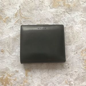 Coach leather wallet w frame coin purse